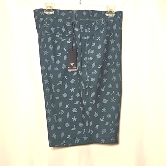 NWT MAELREG Mens Performance Proflex Sage Green Marine Golf Shorts Size 40 - Picture 3 of 7